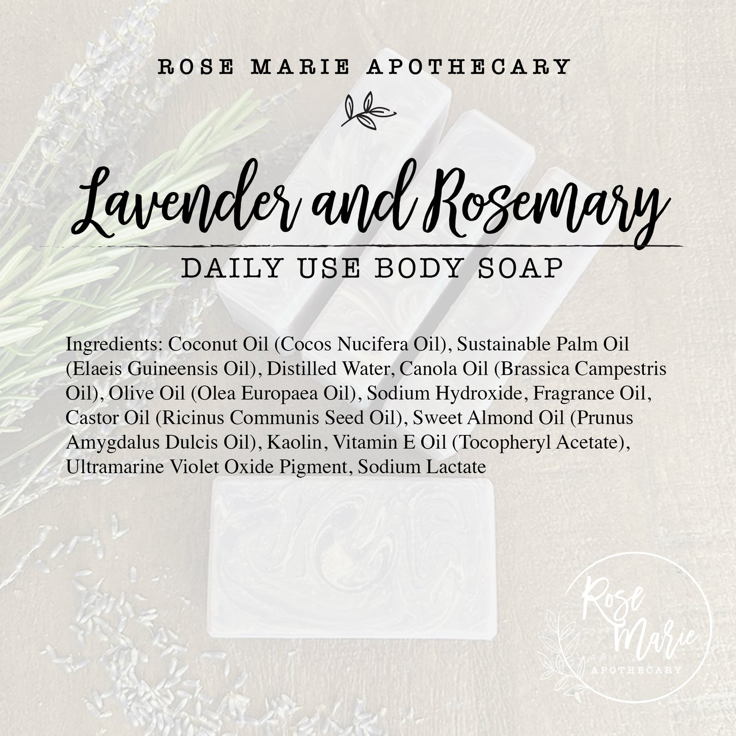 Lavender and Rosemary Body Soap