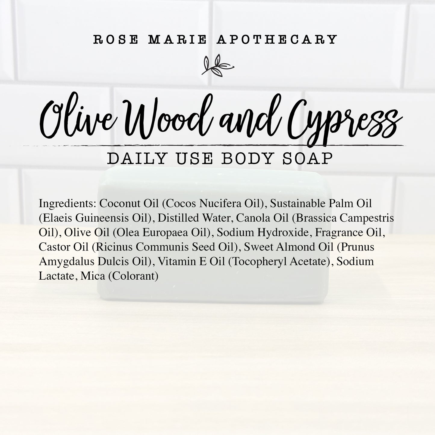 Olive Wood and Cypress Body Soap