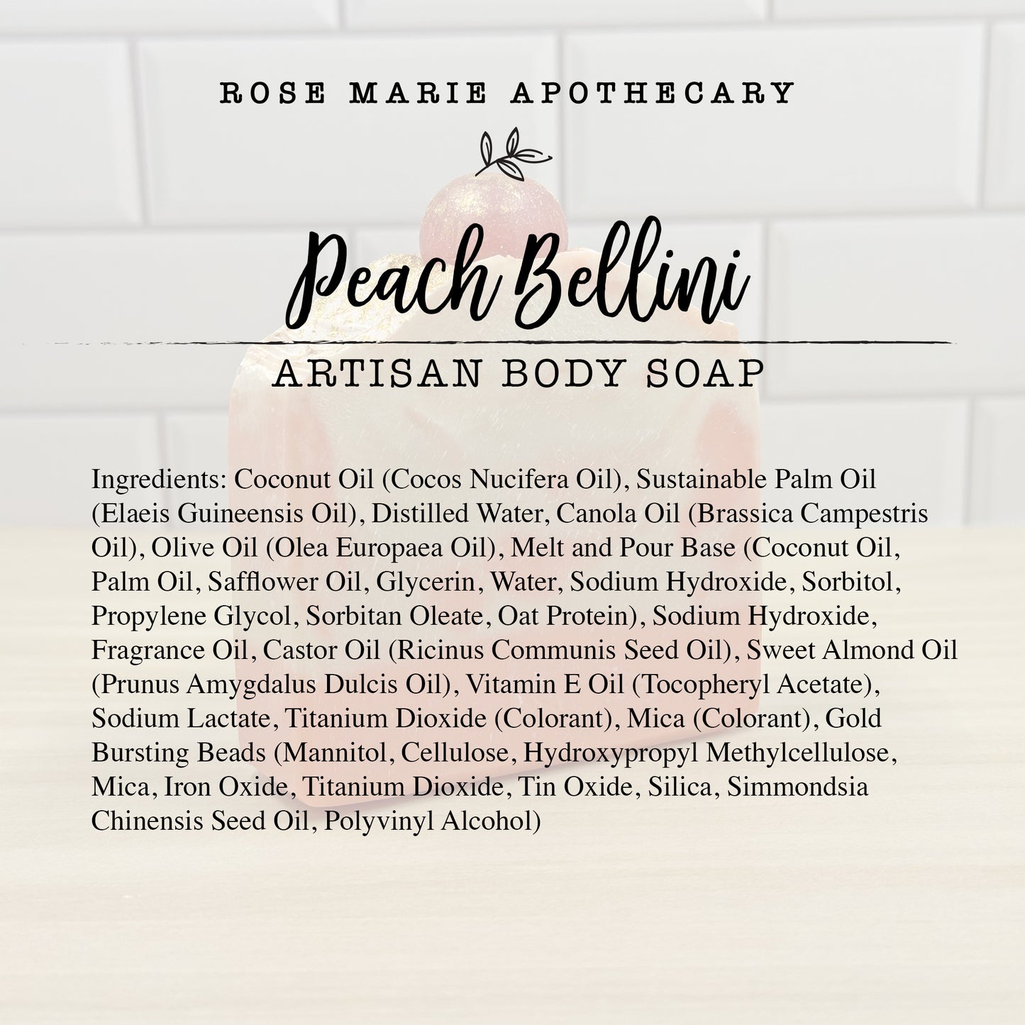 Peach Bellini Artisan Body Soap