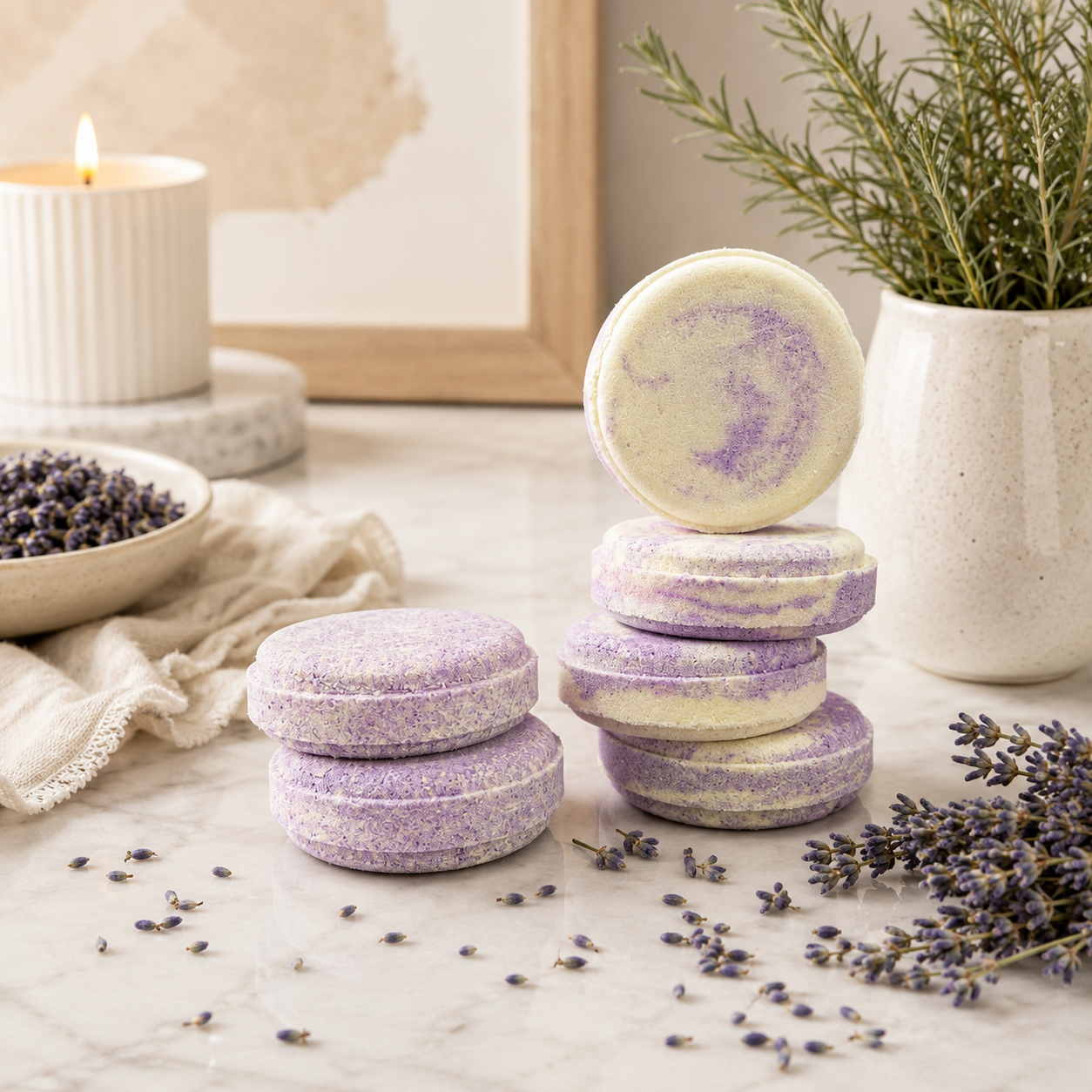 Lavender and Rosemary Bath Bomb