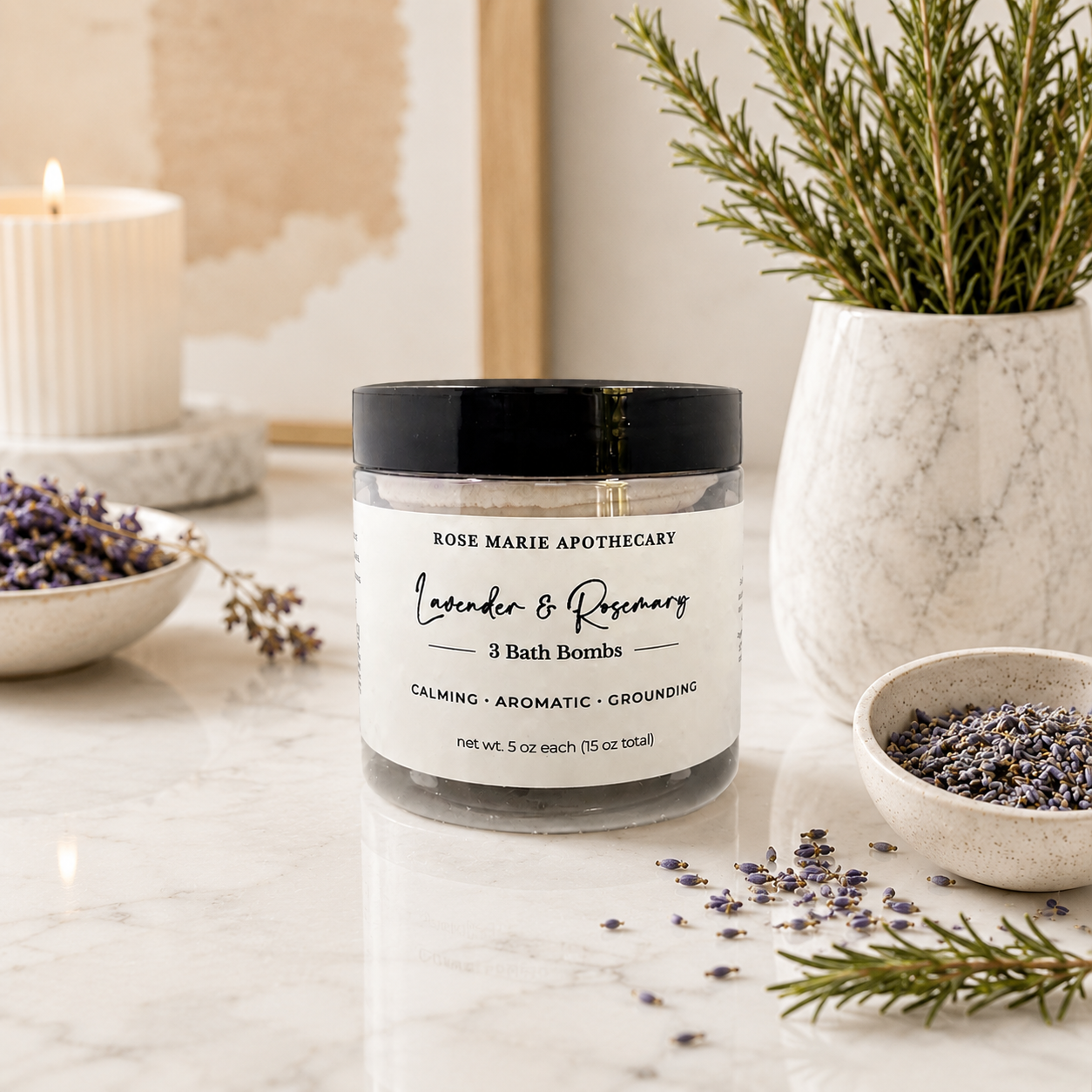Lavender and Rosemary Bath Bomb