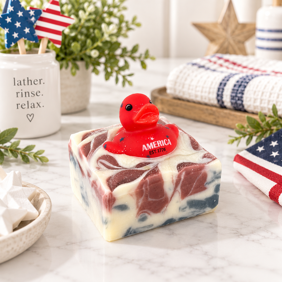 Red, White and Quack Artisan Soap