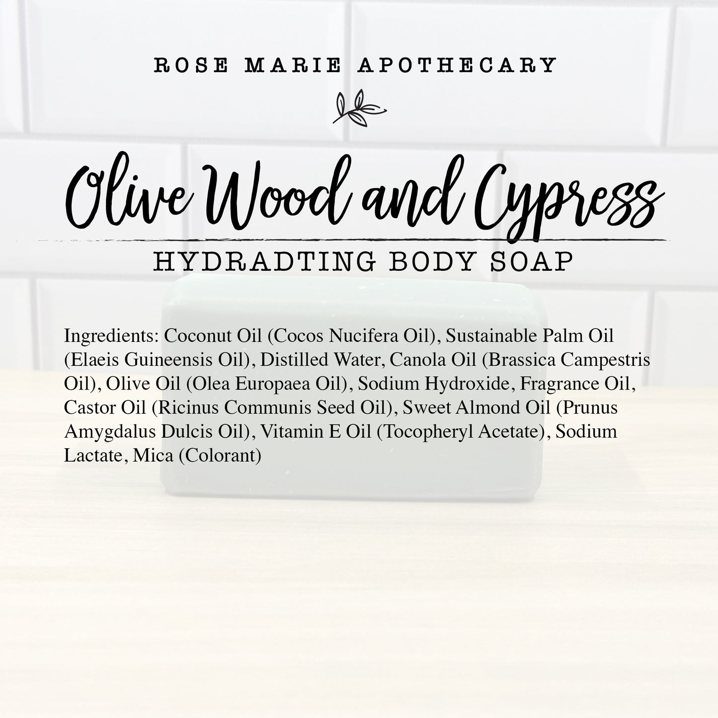 Olive Wood and Cypress Body Soap