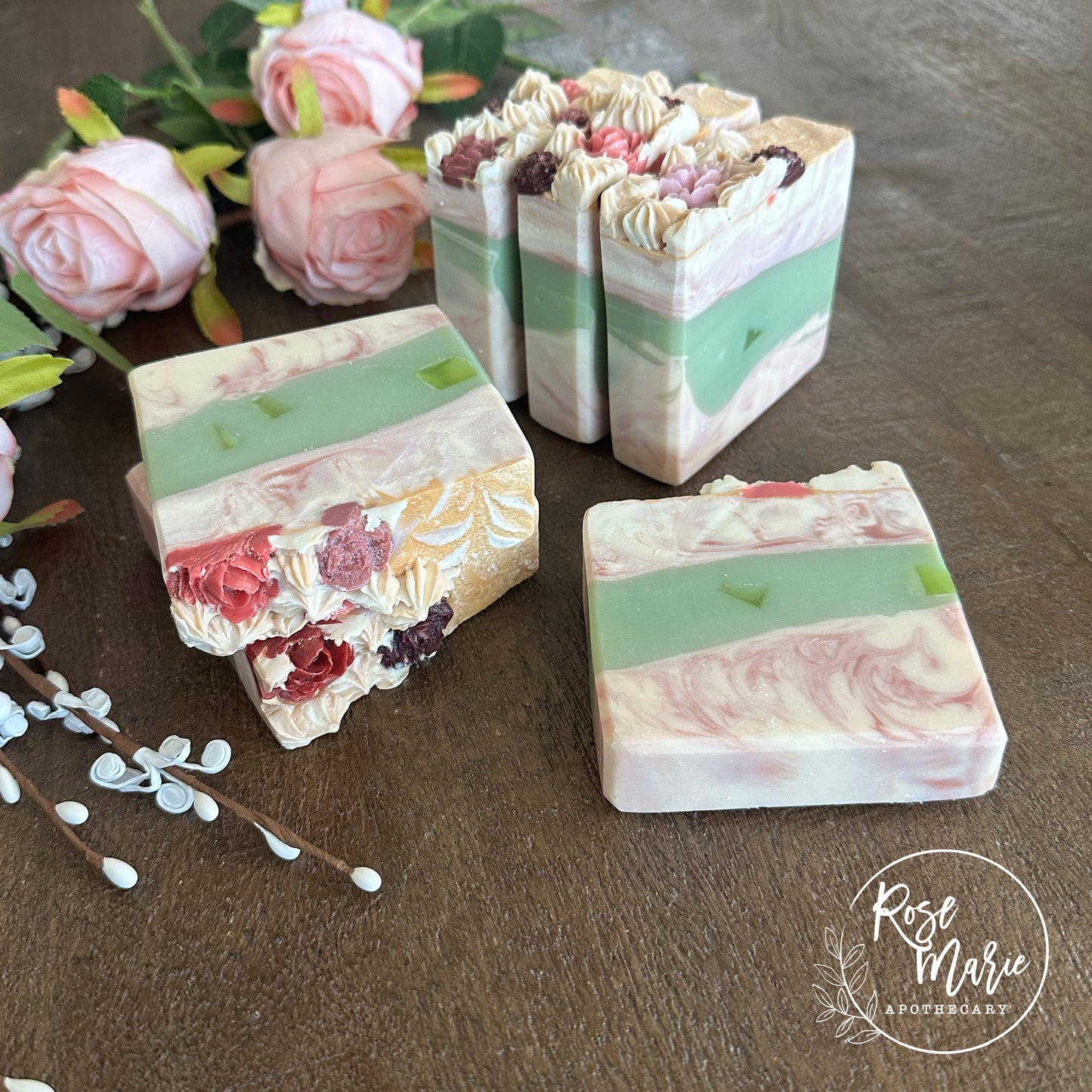 Rose and Jasmine Artisan Body Soap
