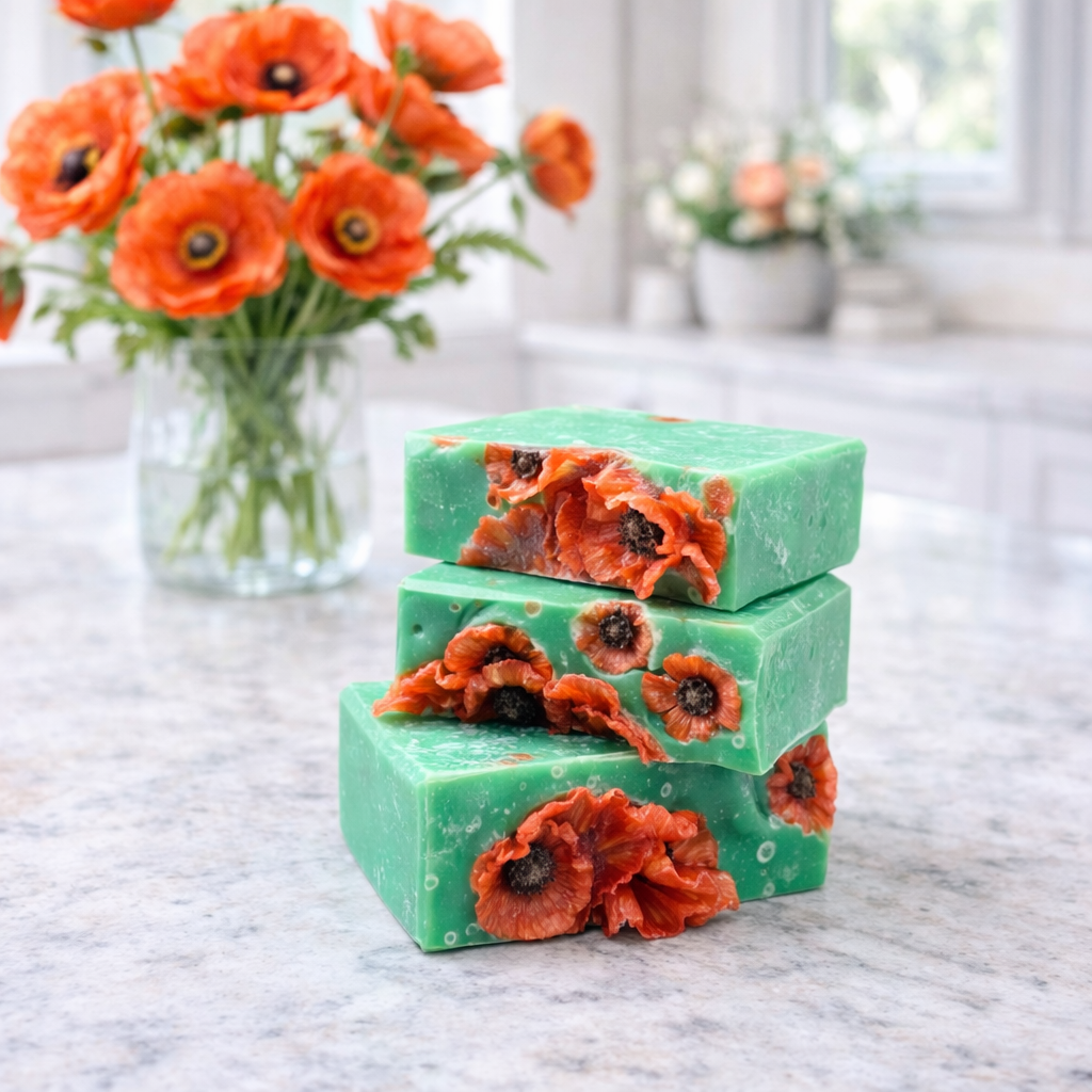 Wild Poppies Artisan Soap